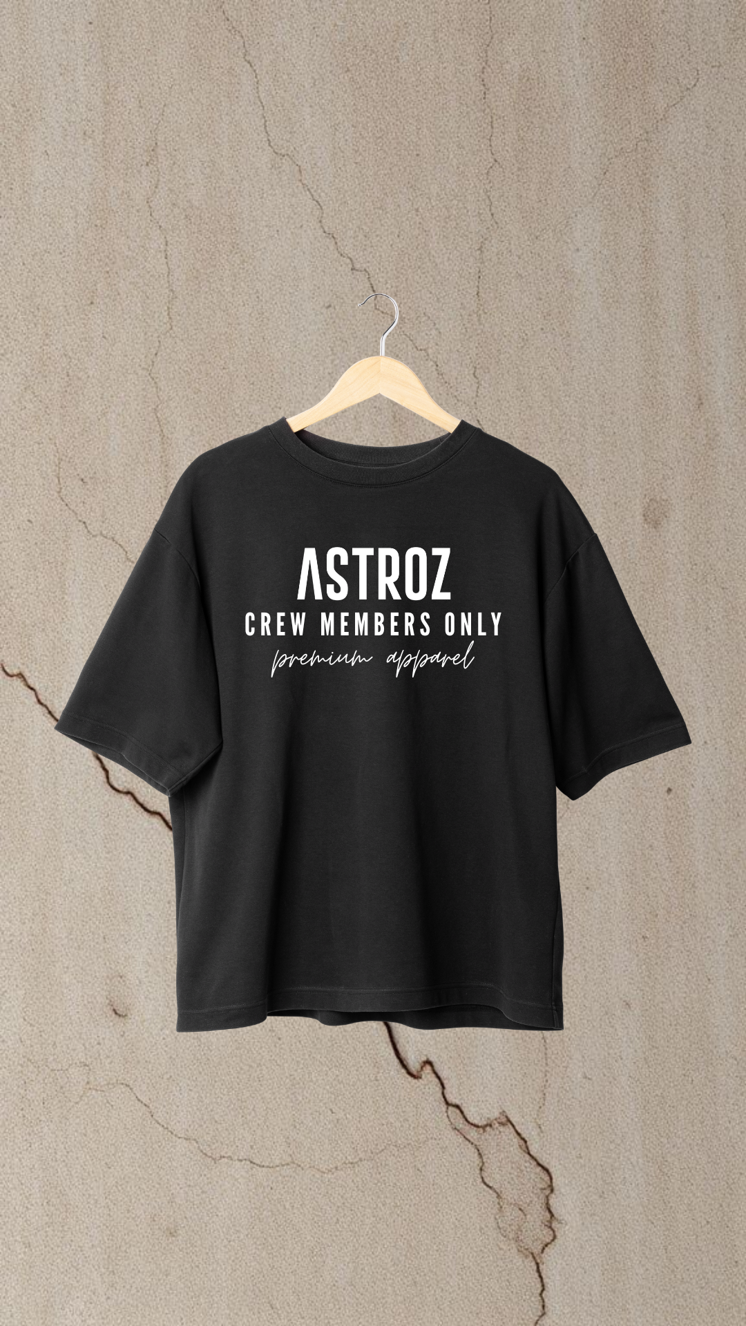 Crew Members Only Heavy Box T-Shirt Unisex Black